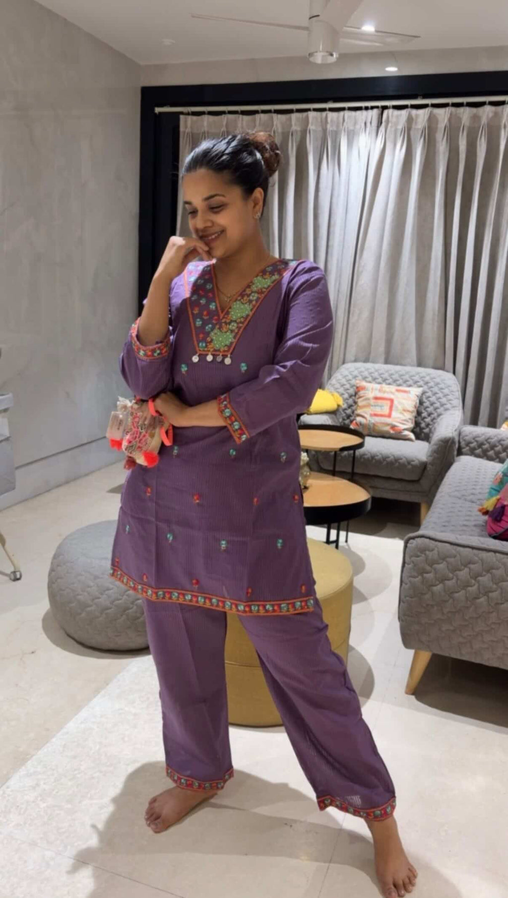 Ethnic edge co-ord set