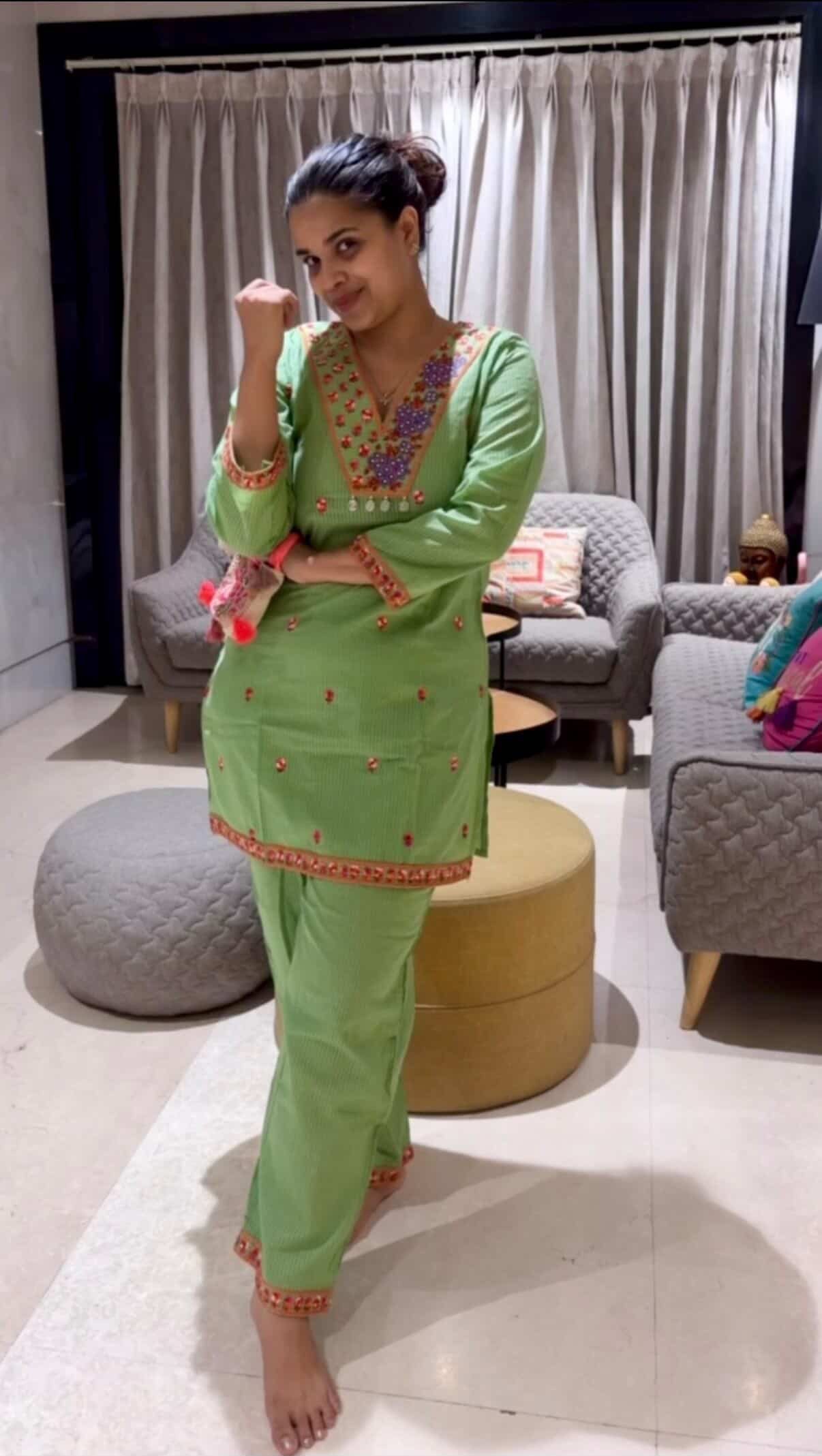 Ethnic edge co-ord set