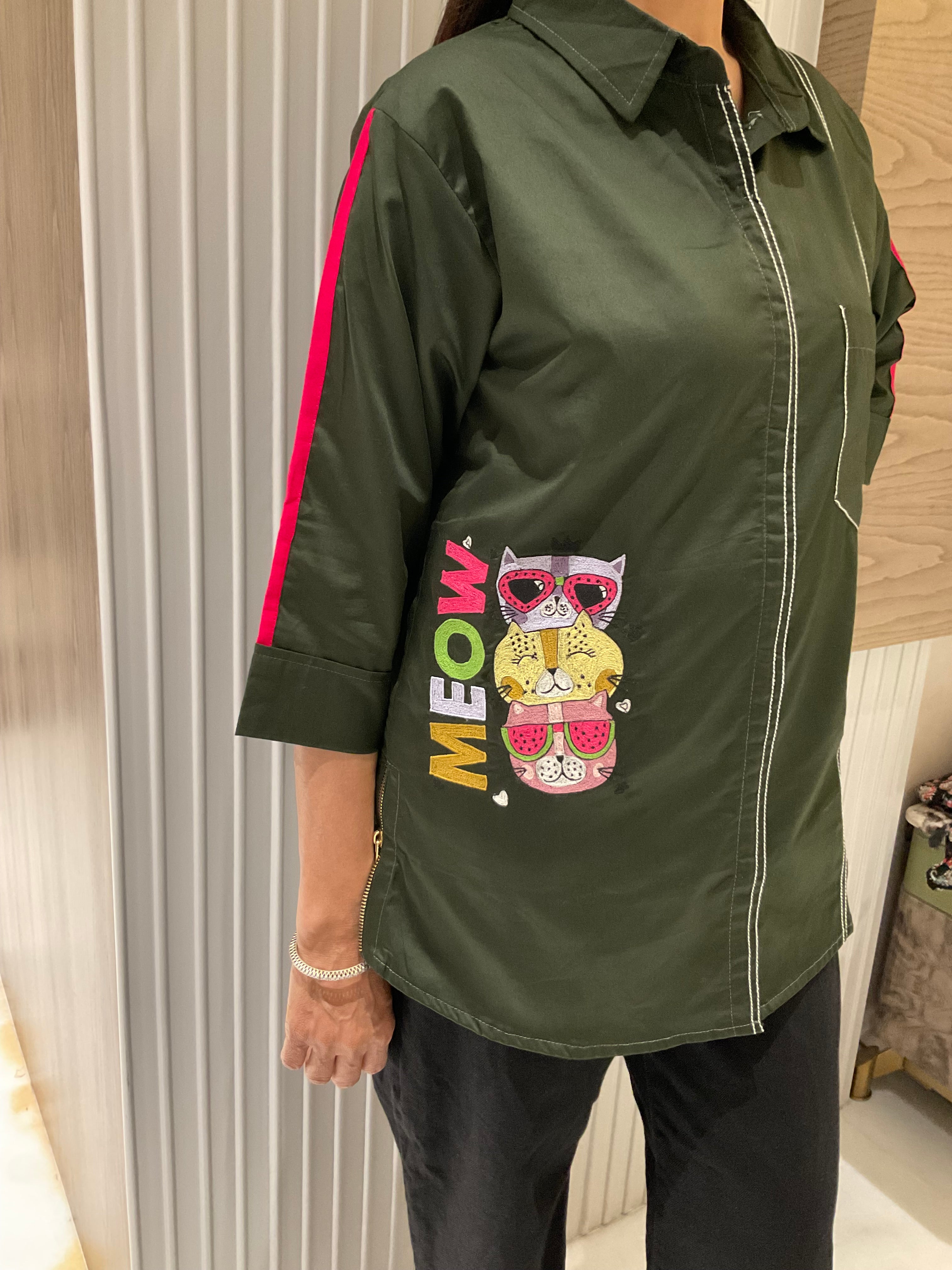 Meow cotton shirt