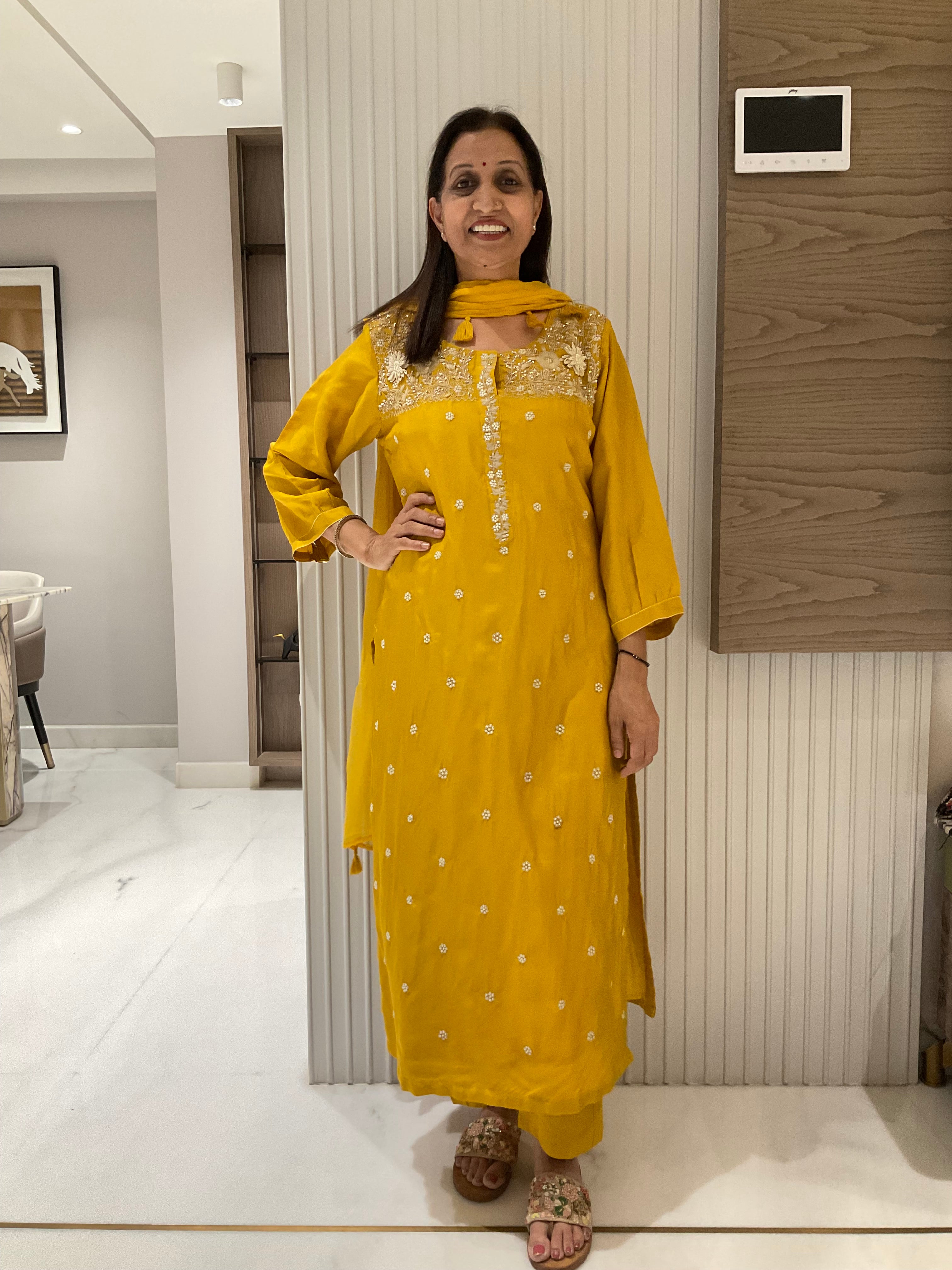 Royal marigold gala suit