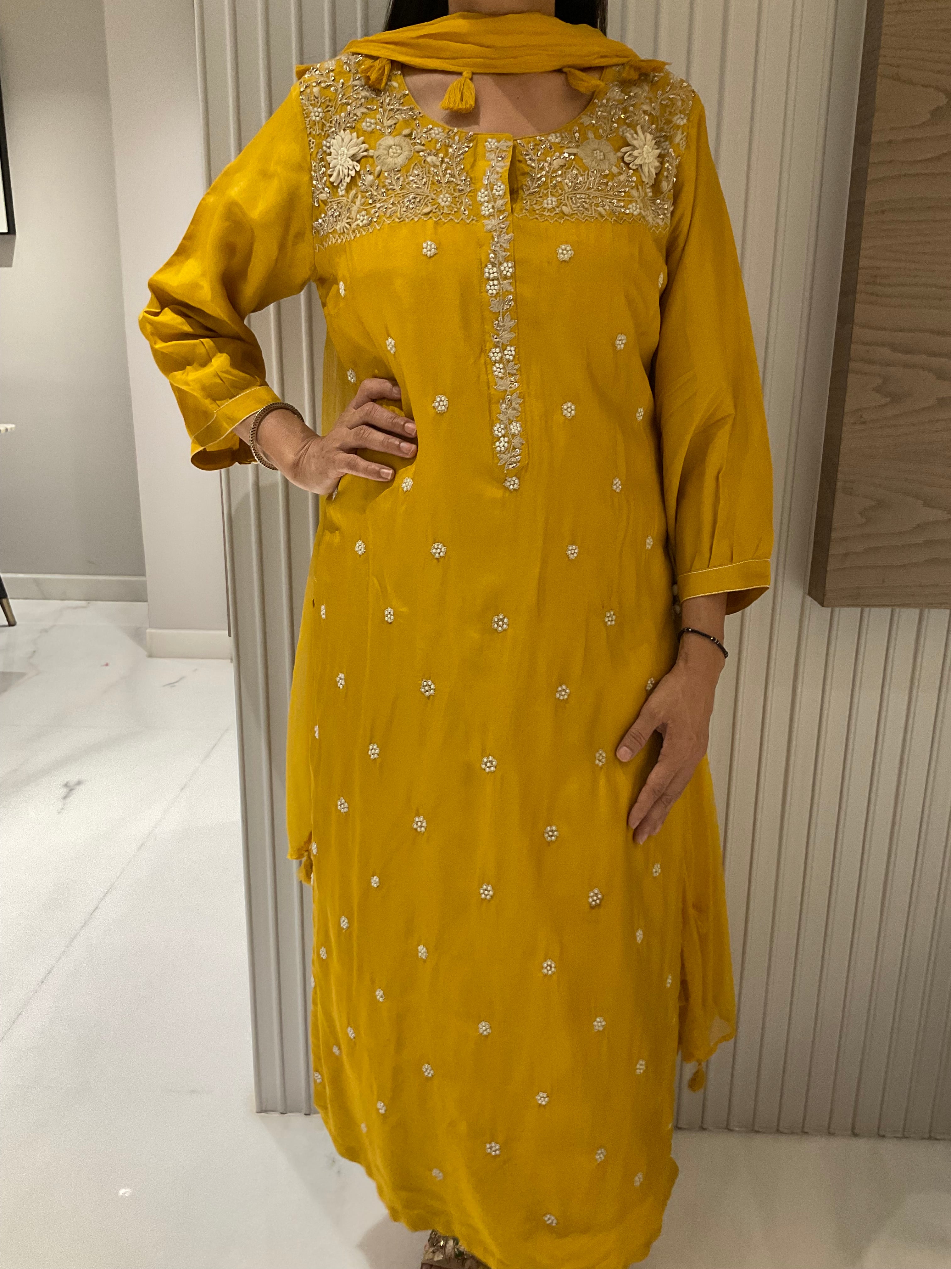 Royal marigold gala suit