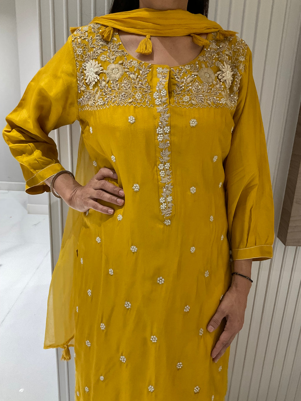 Royal marigold gala suit