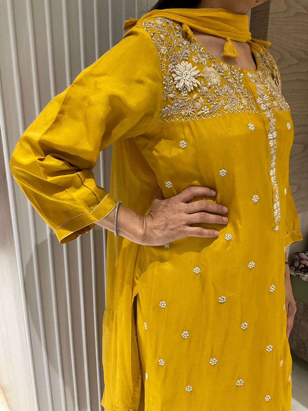 Royal marigold gala suit