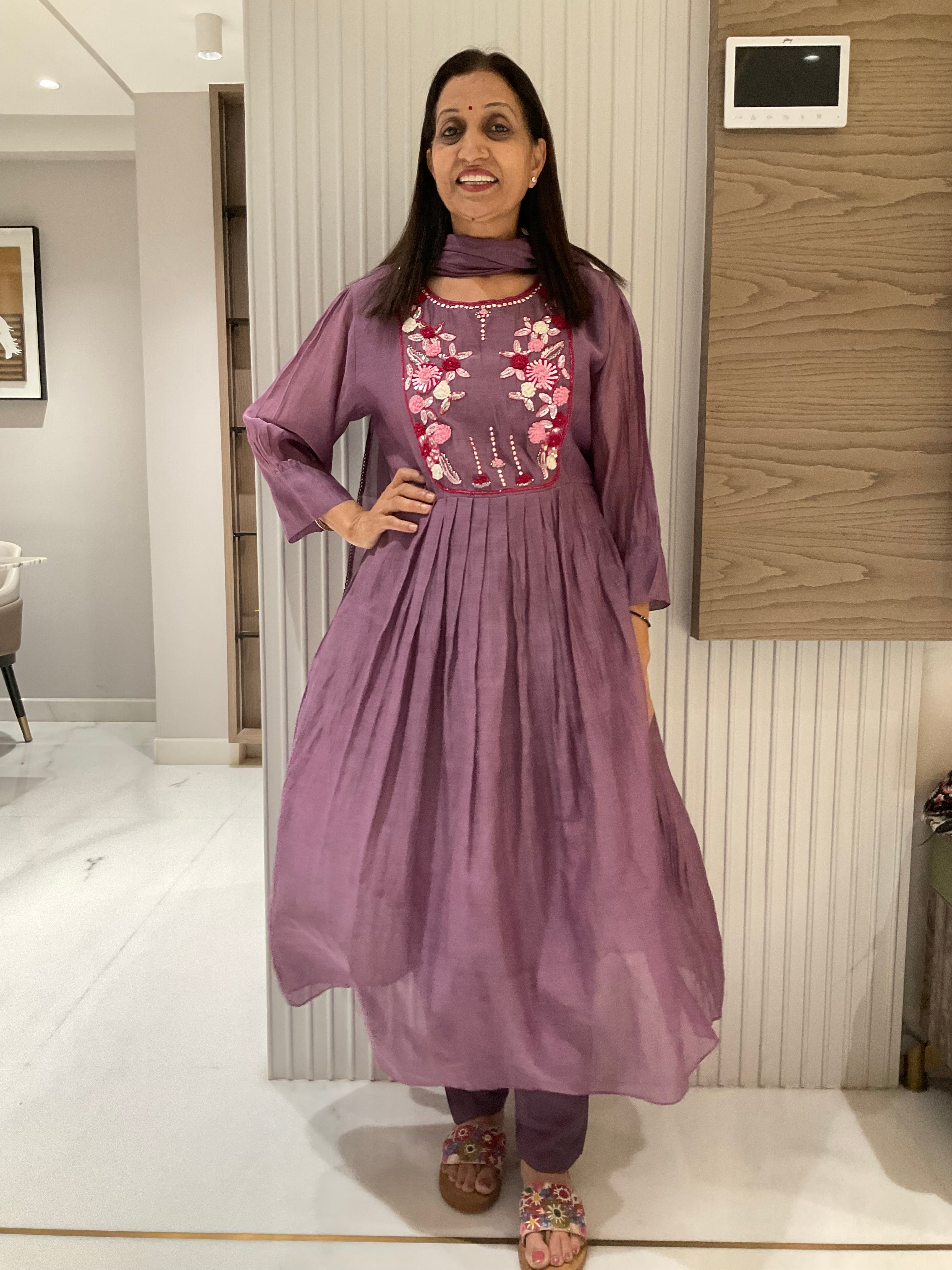 Radiant Rose a-line suit