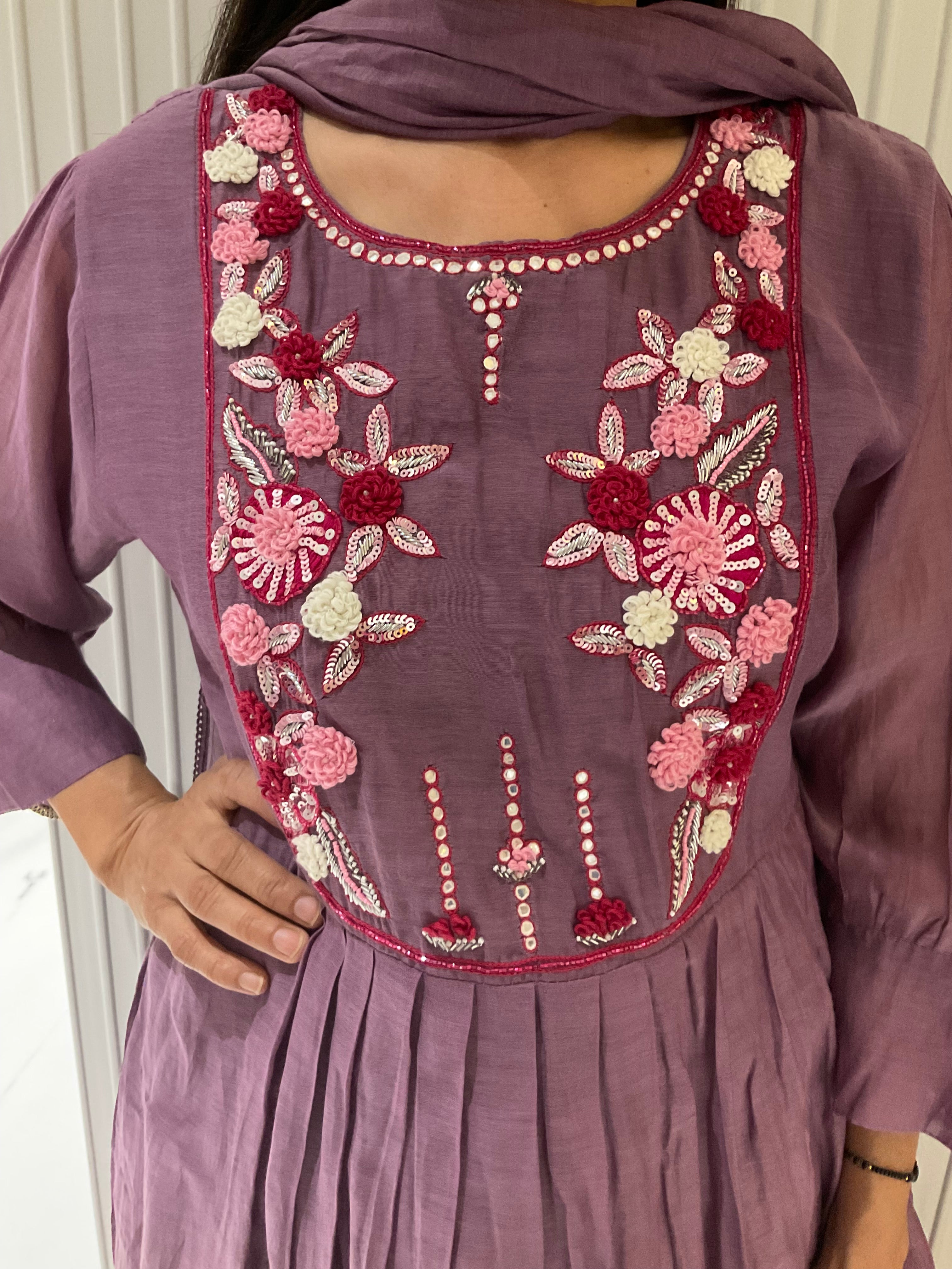 Radiant Rose a-line suit