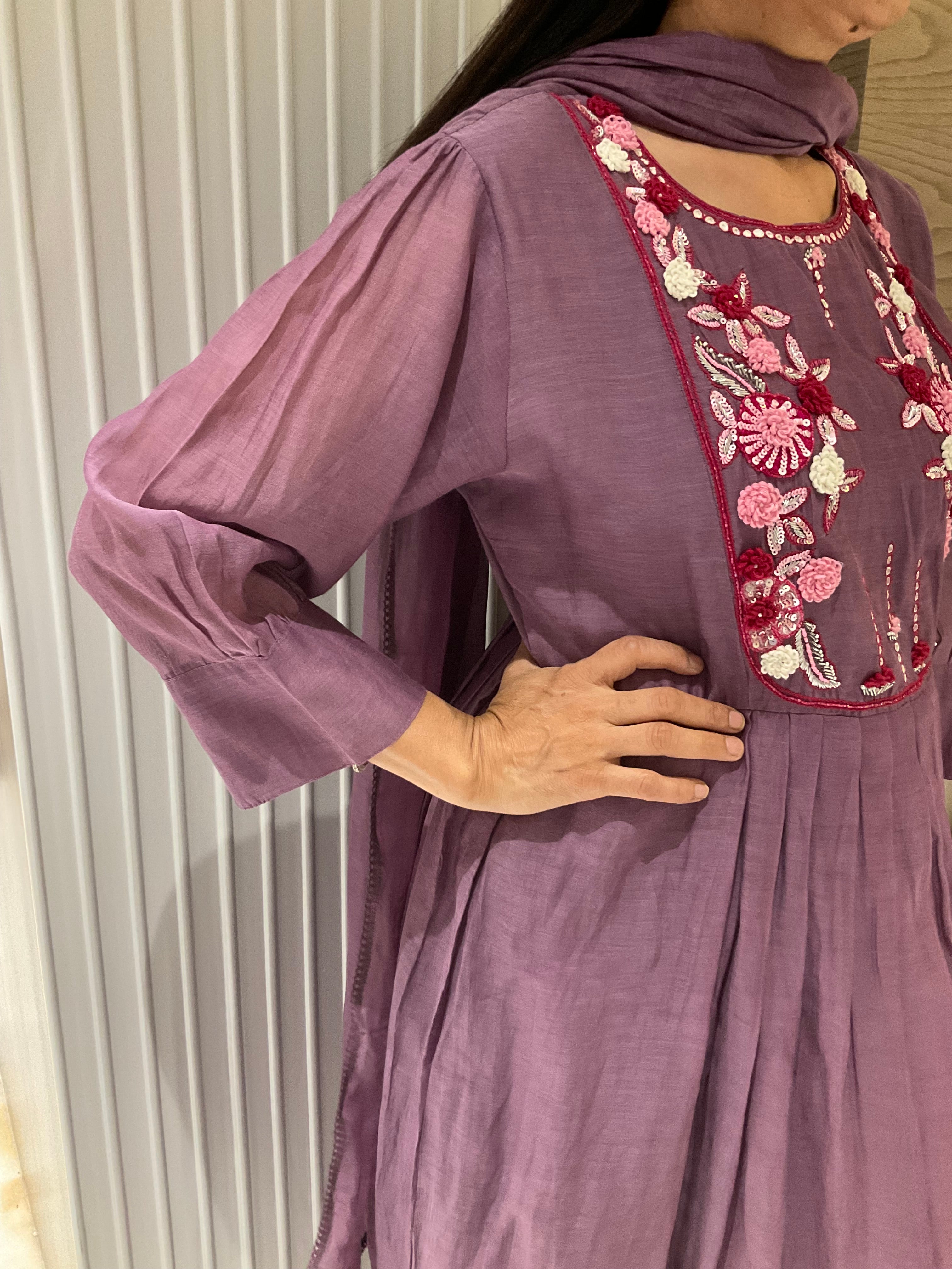 Radiant Rose a-line suit