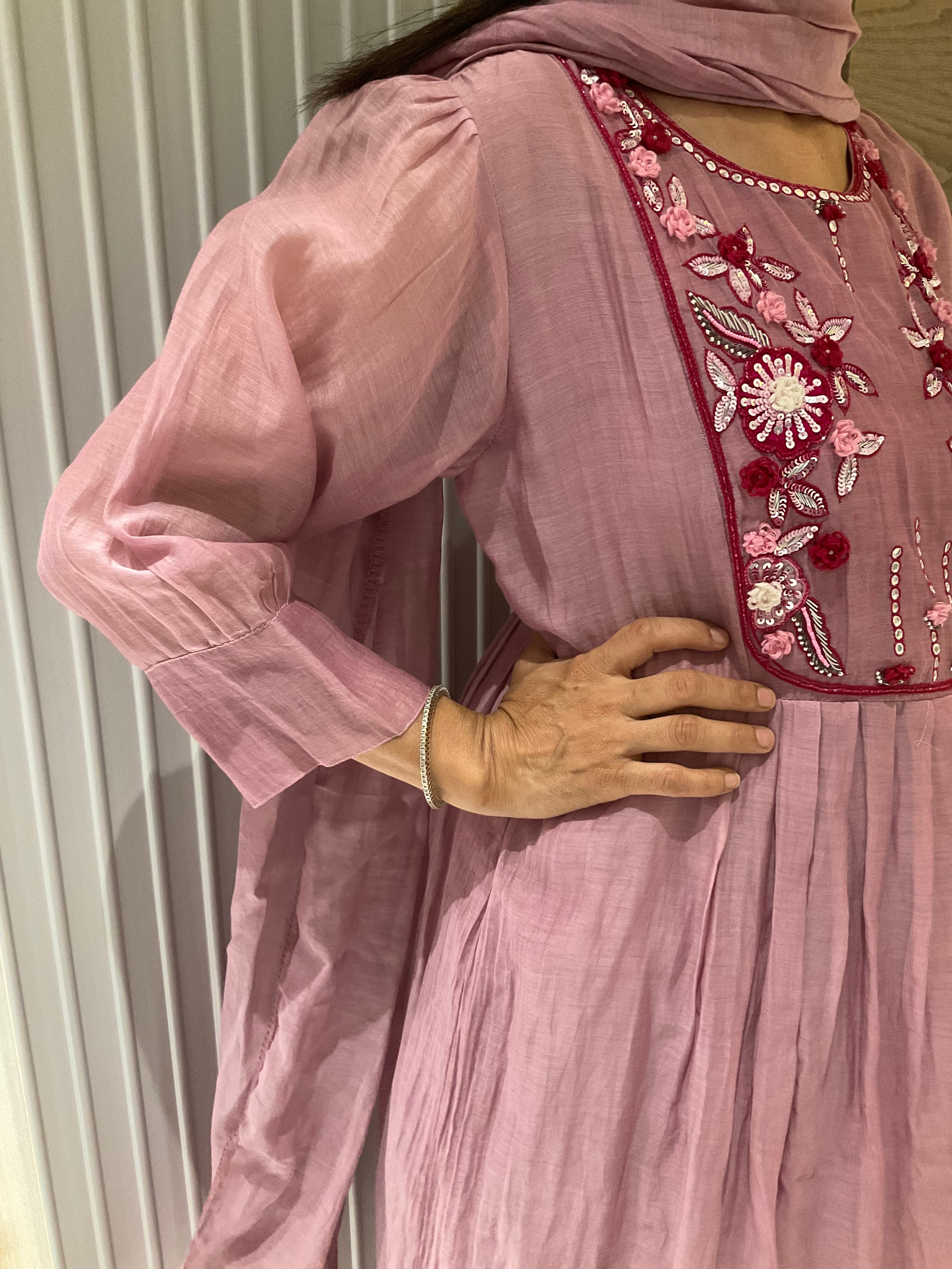Radiant Rose a-line suit
