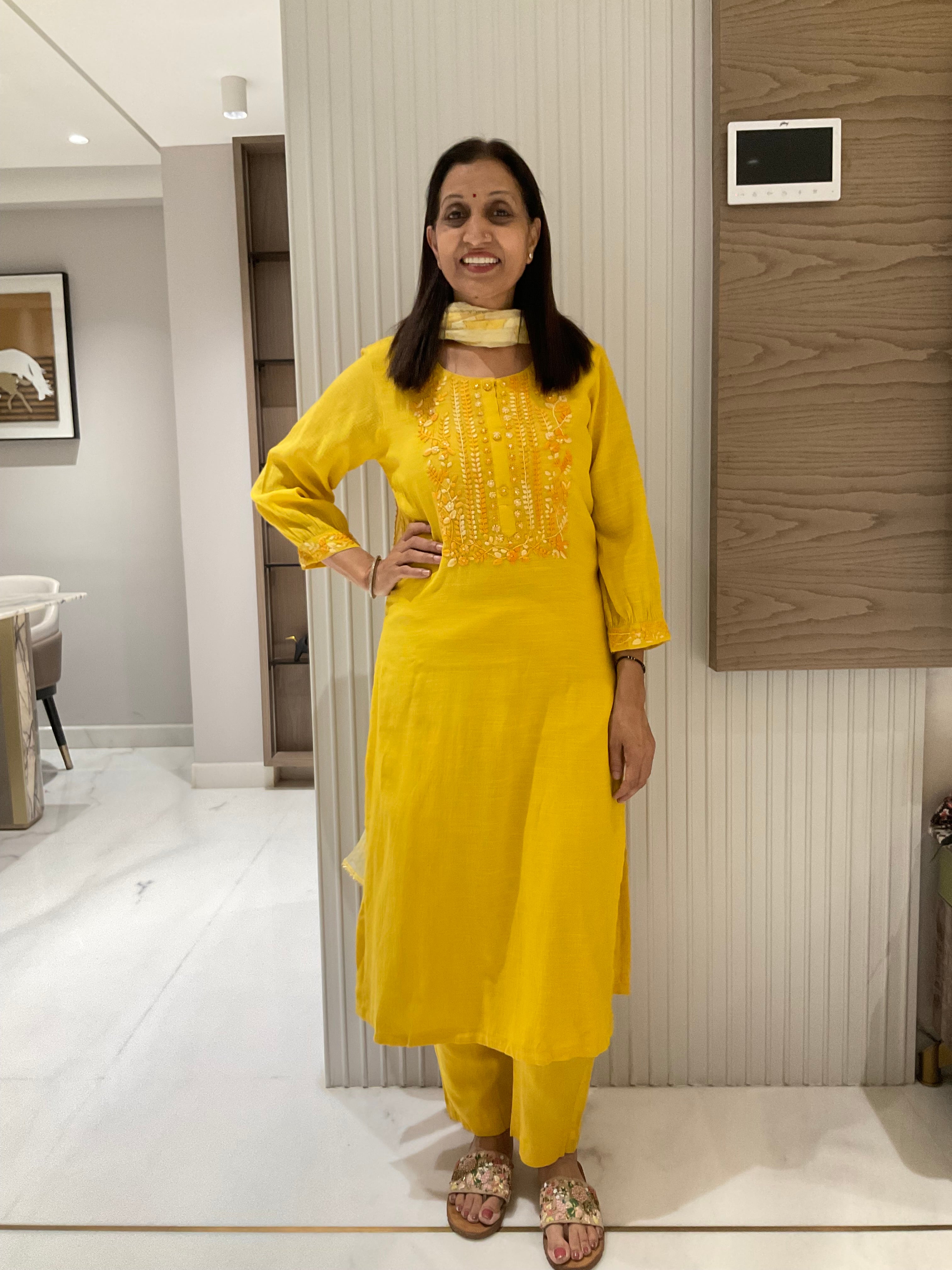 Wildflower mustard suit