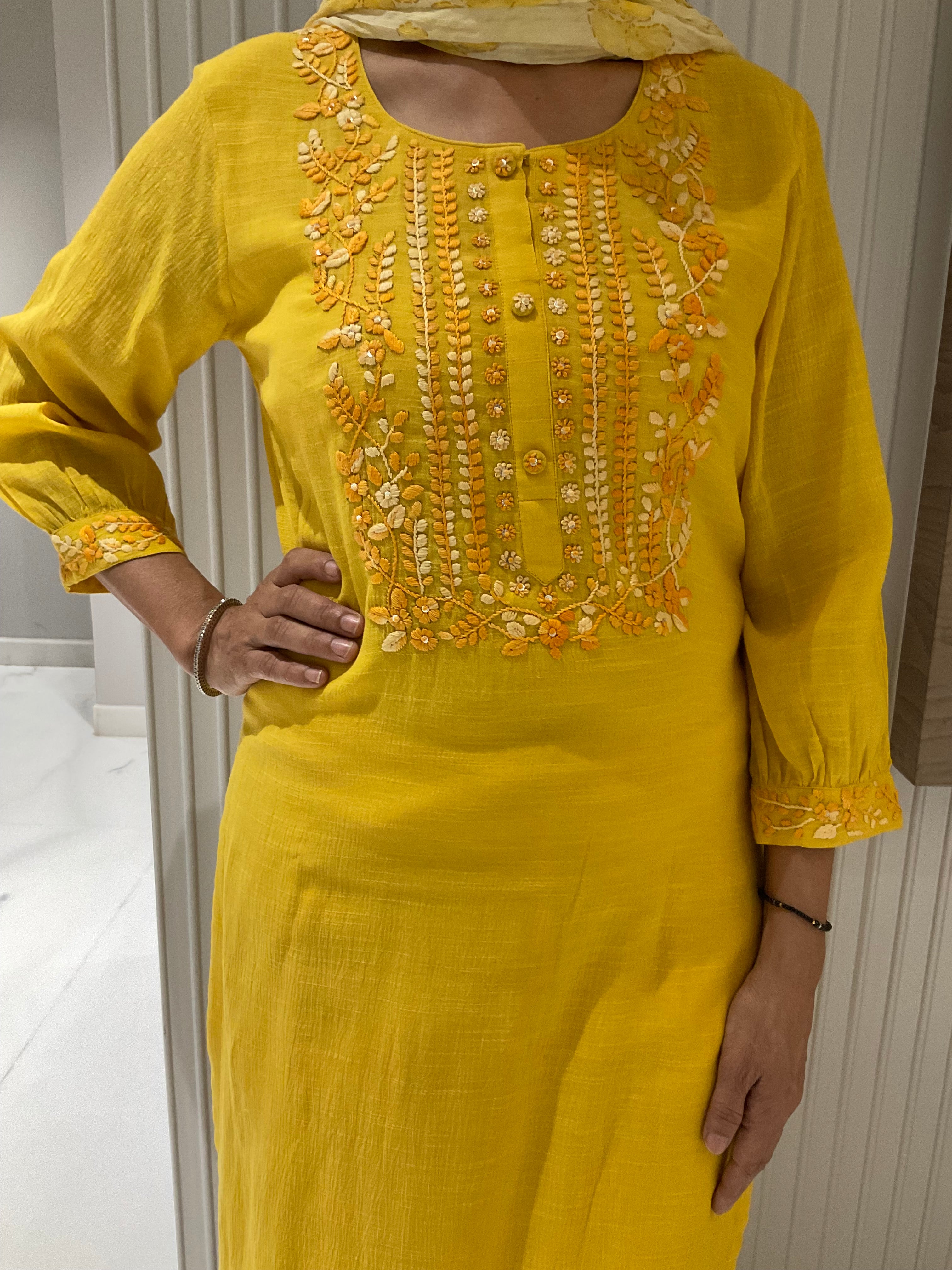 Wildflower mustard suit