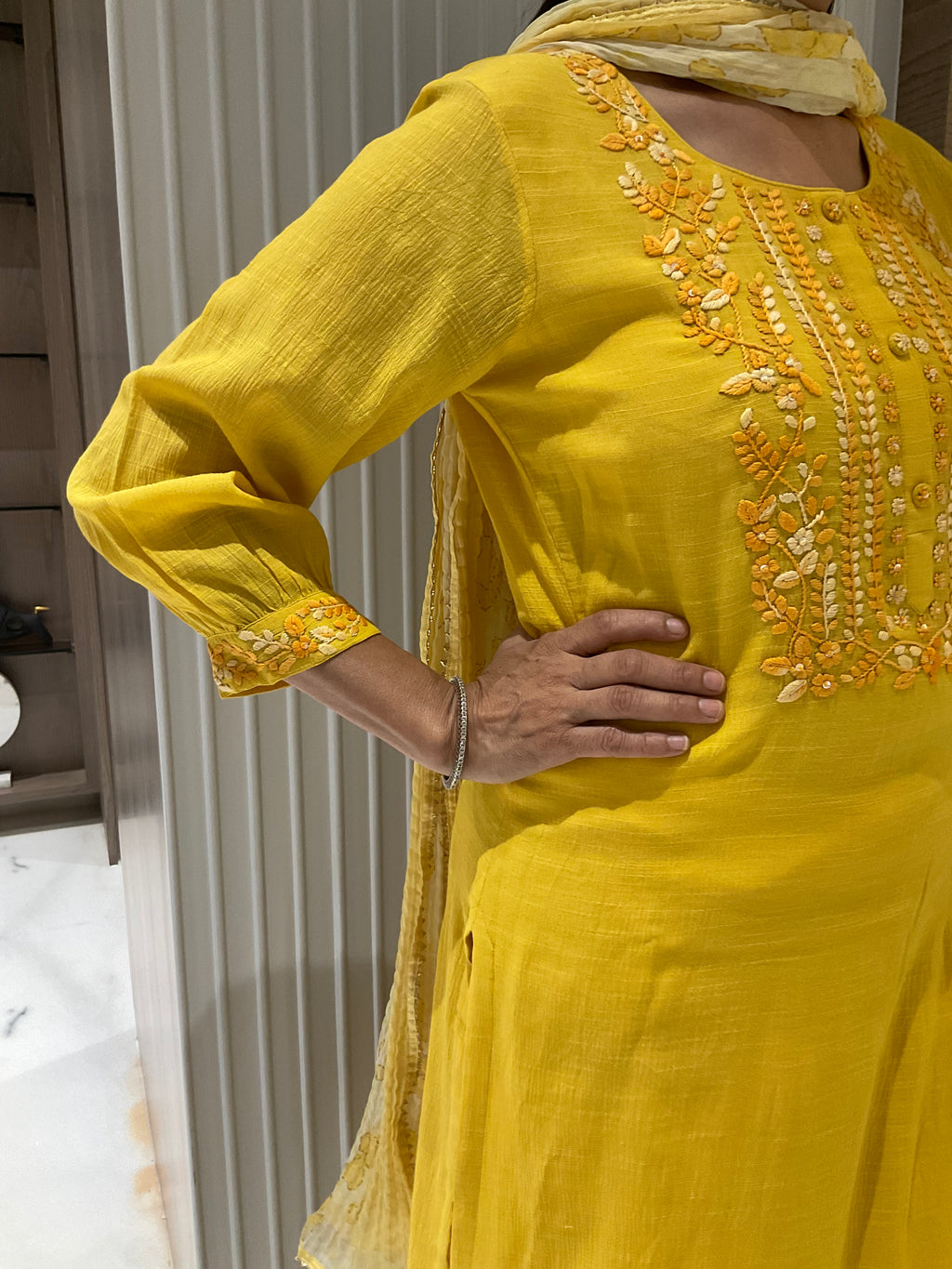Wildflower mustard suit