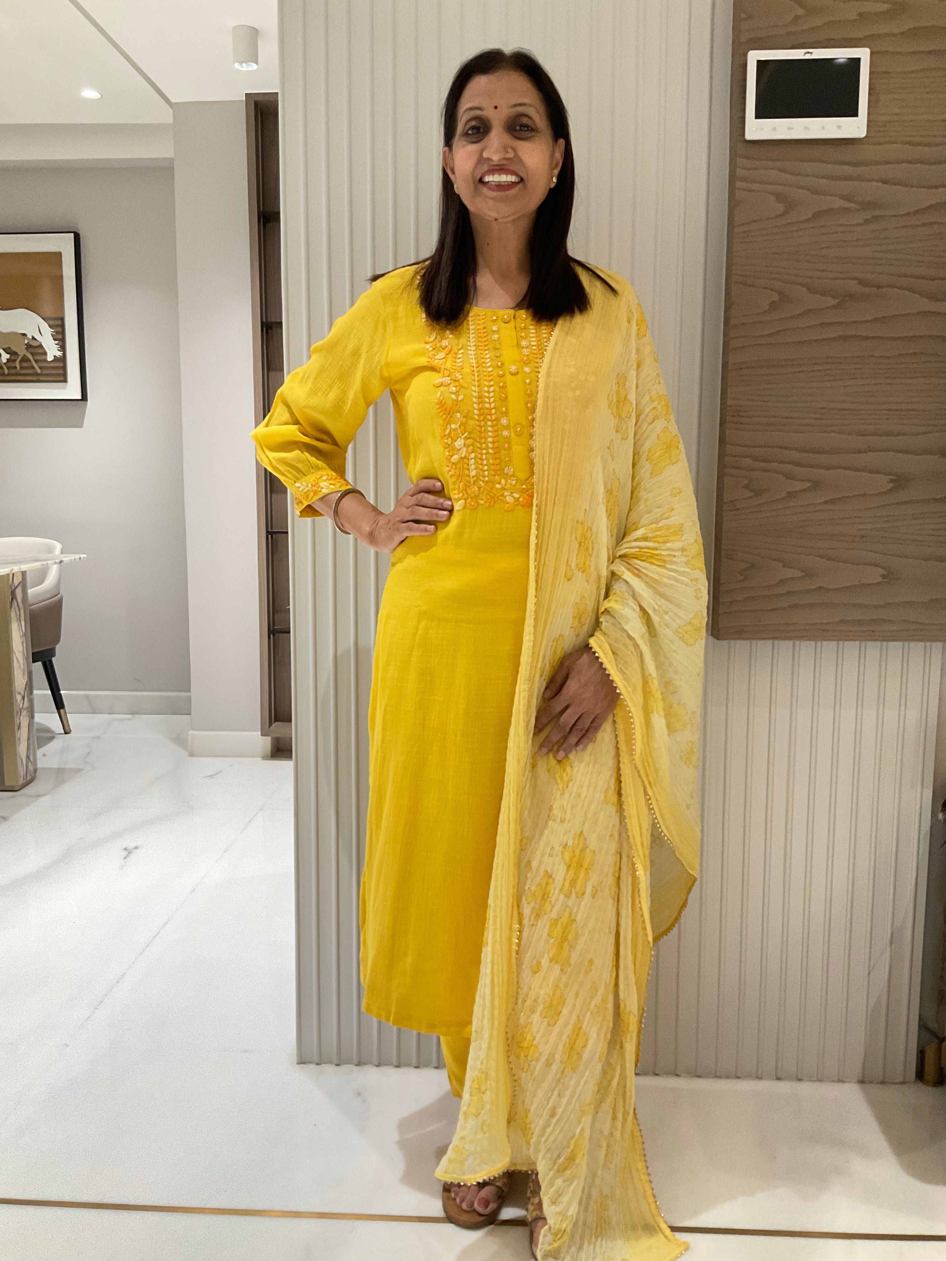 Wildflower mustard suit