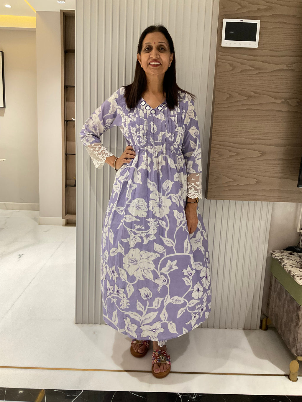 Mystic mist a-line cotton suit