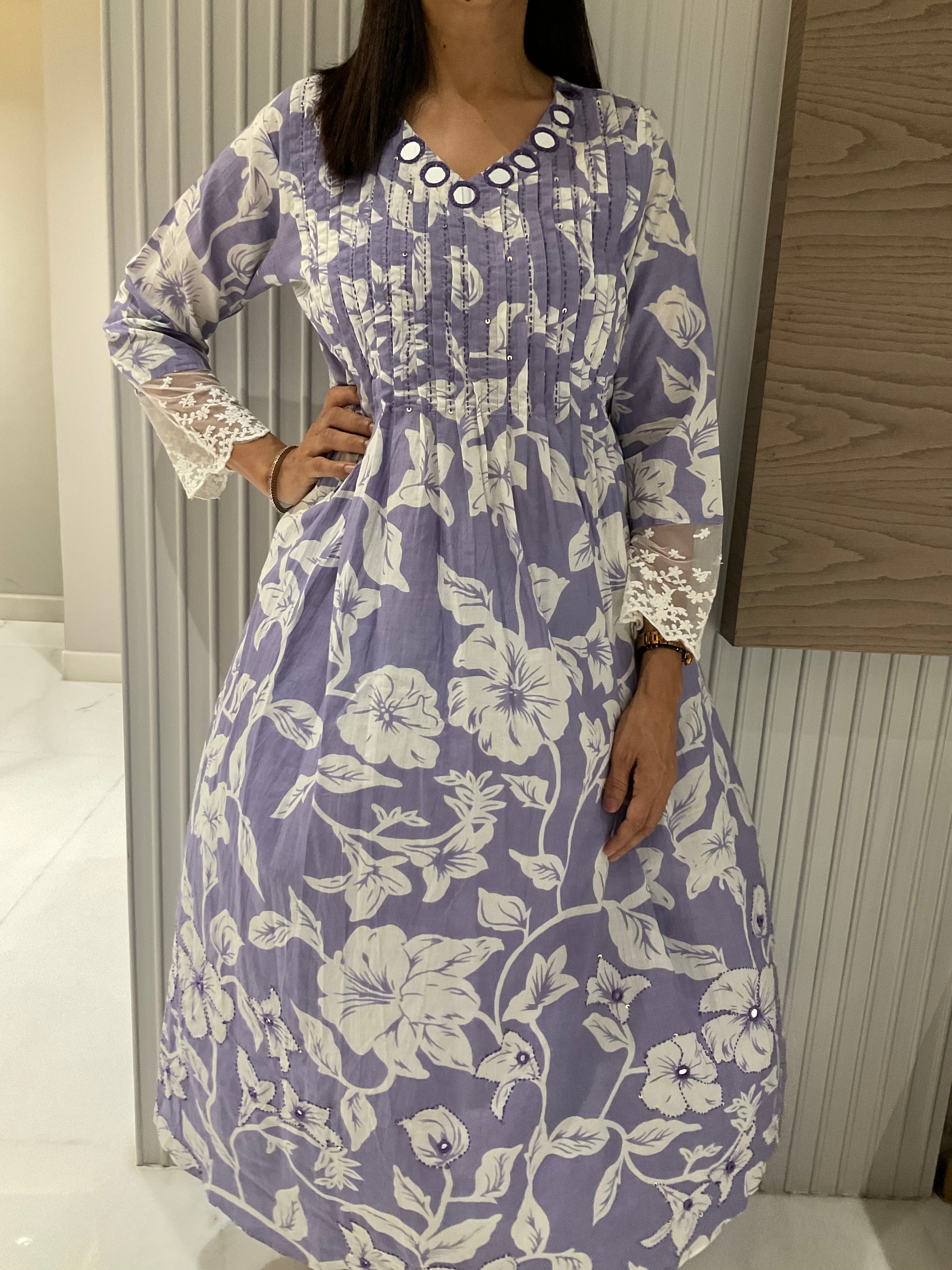 Mystic mist a-line cotton suit