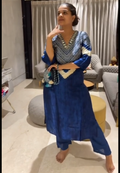 Monsoon V weave kurta set