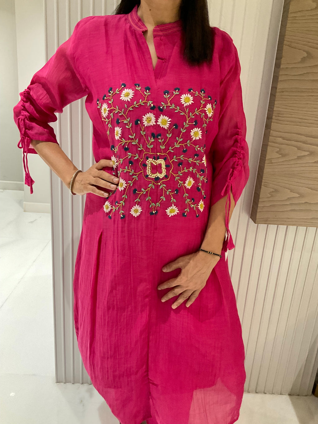 The pink meadow a-line suit