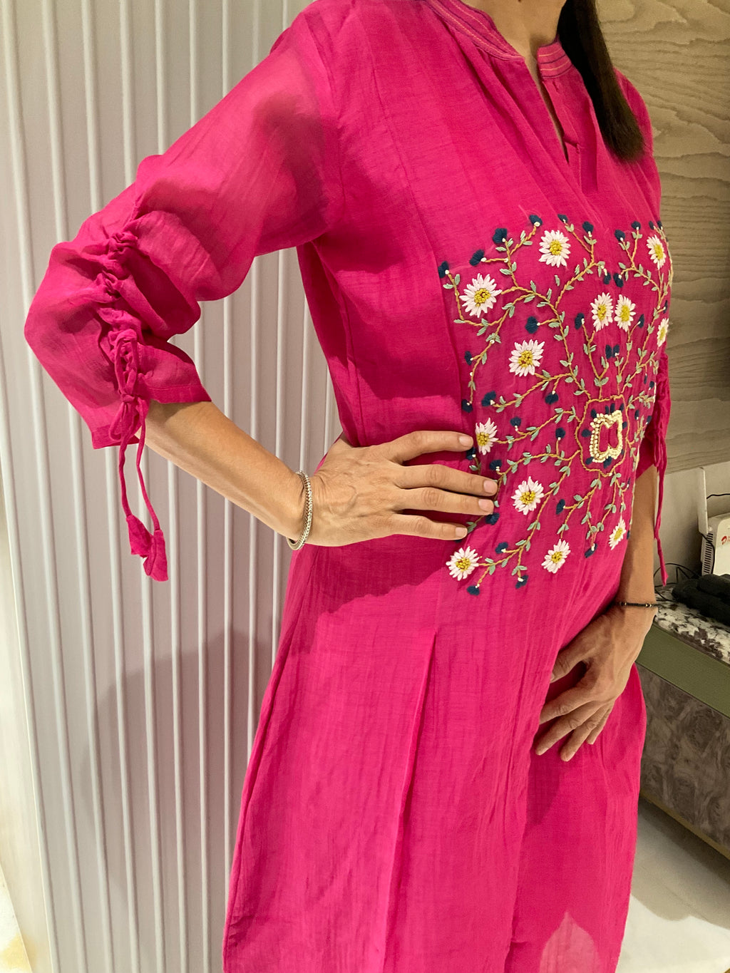 The pink meadow a-line suit