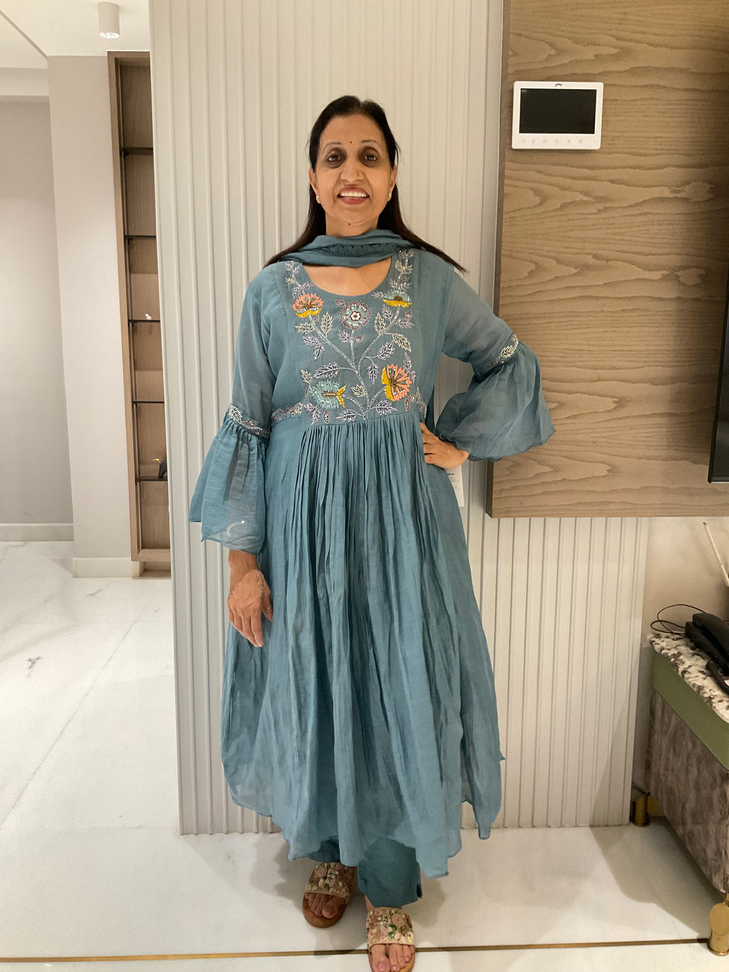 The Bella anarkali mul suit