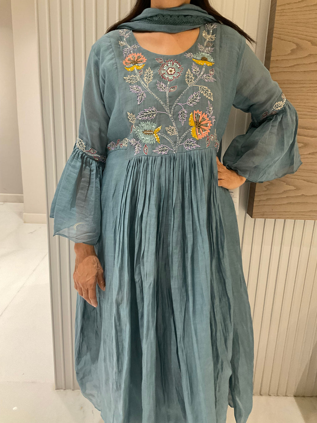 The Bella anarkali mul suit