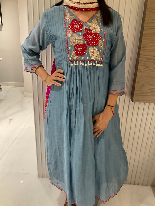 Boho-chic a-line mul suit