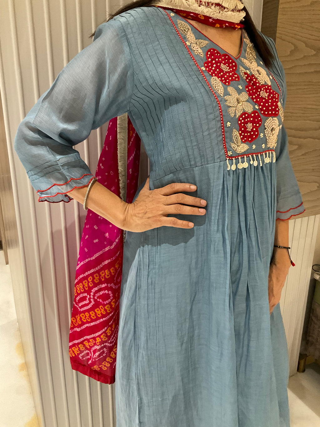Boho-chic a-line mul suit