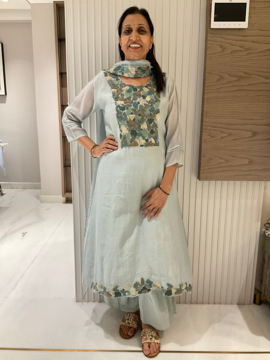 Dewy meadows a-line mul suit