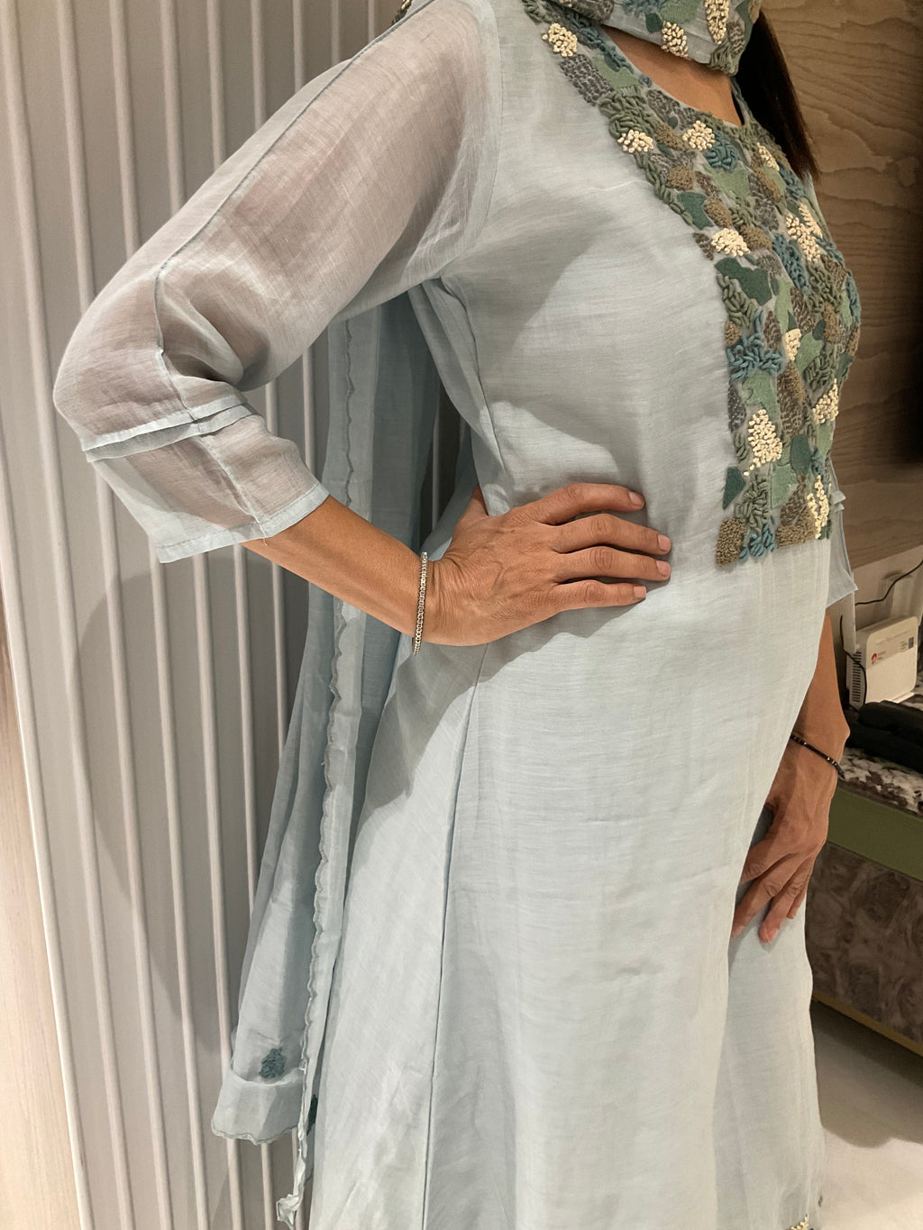 Dewy meadows a-line mul suit