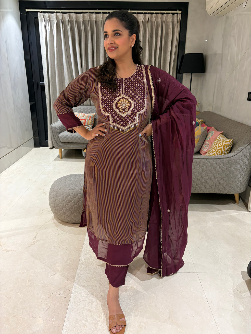 Shahi zari tissue suite