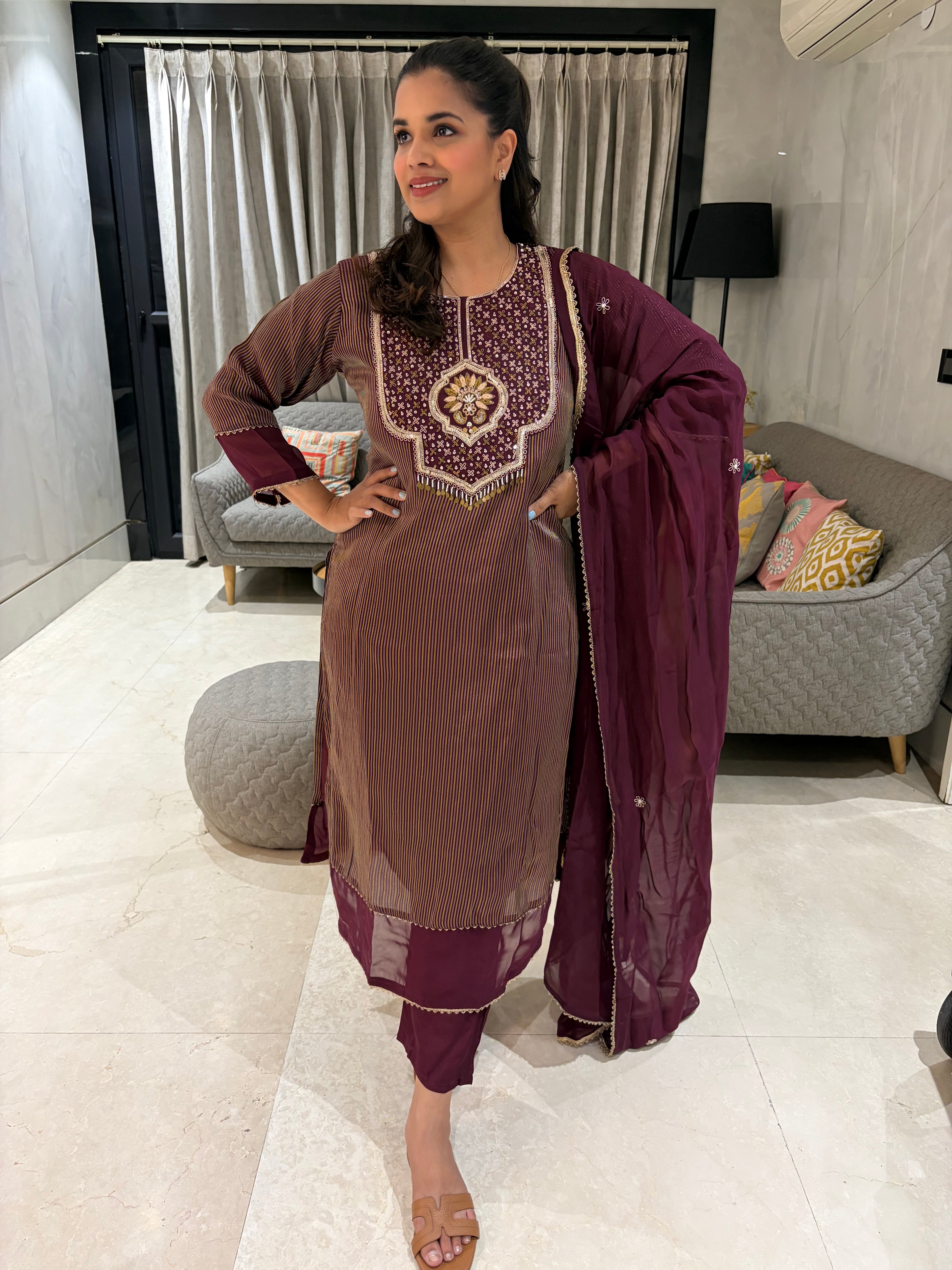 Shahi zari tissue suite