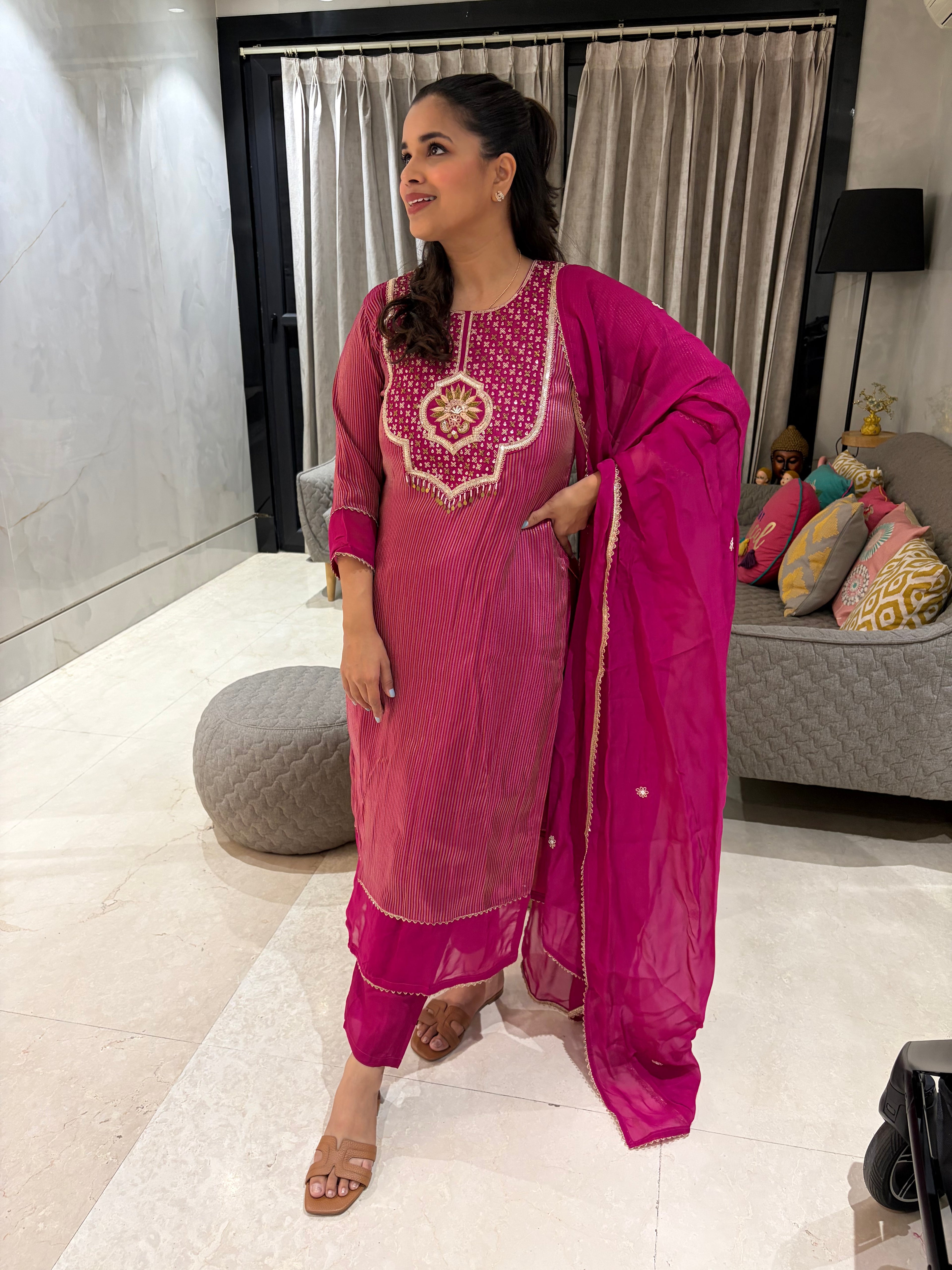 Shahi zari tissue suite