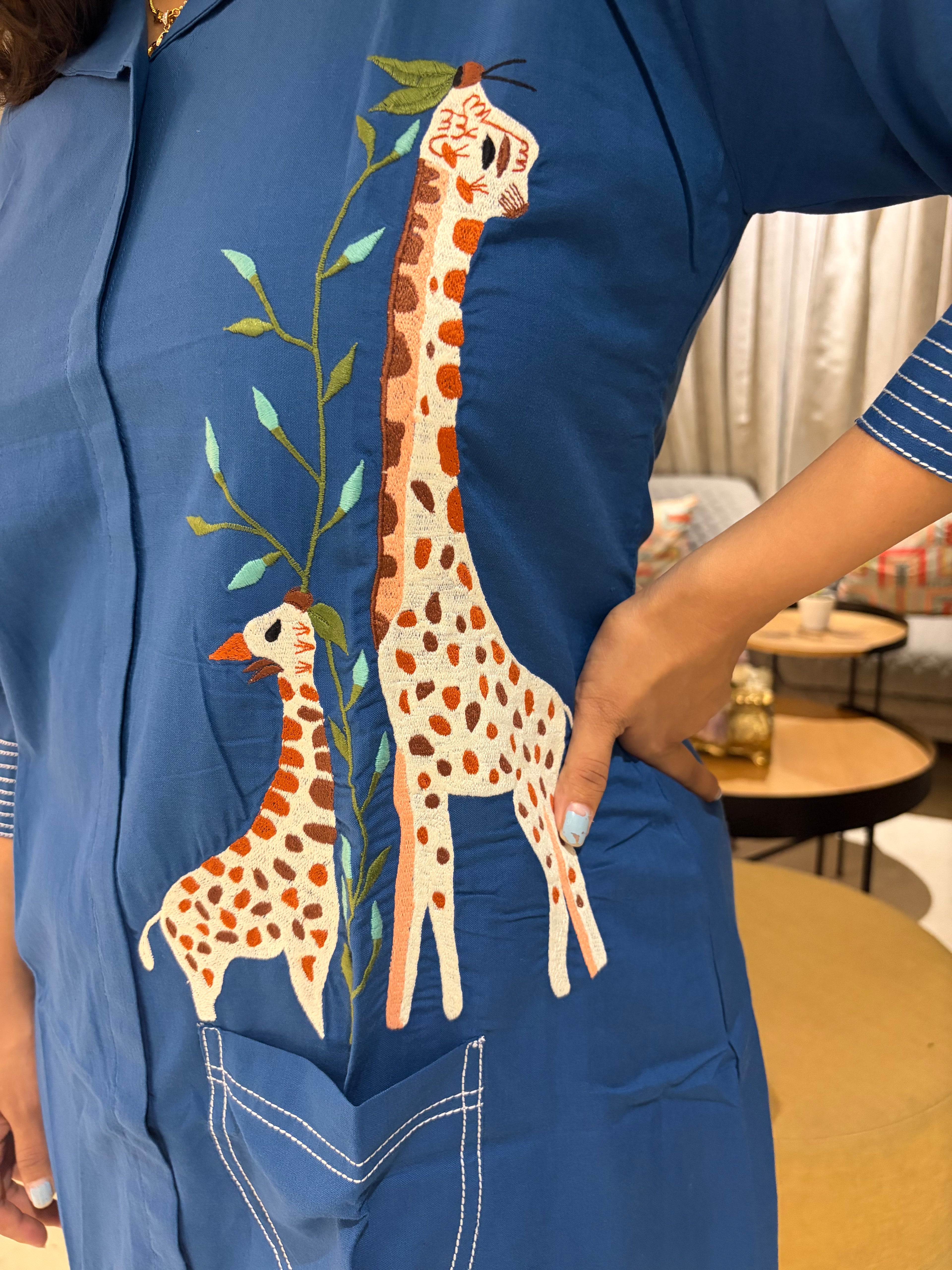 Giraffe cotton dress