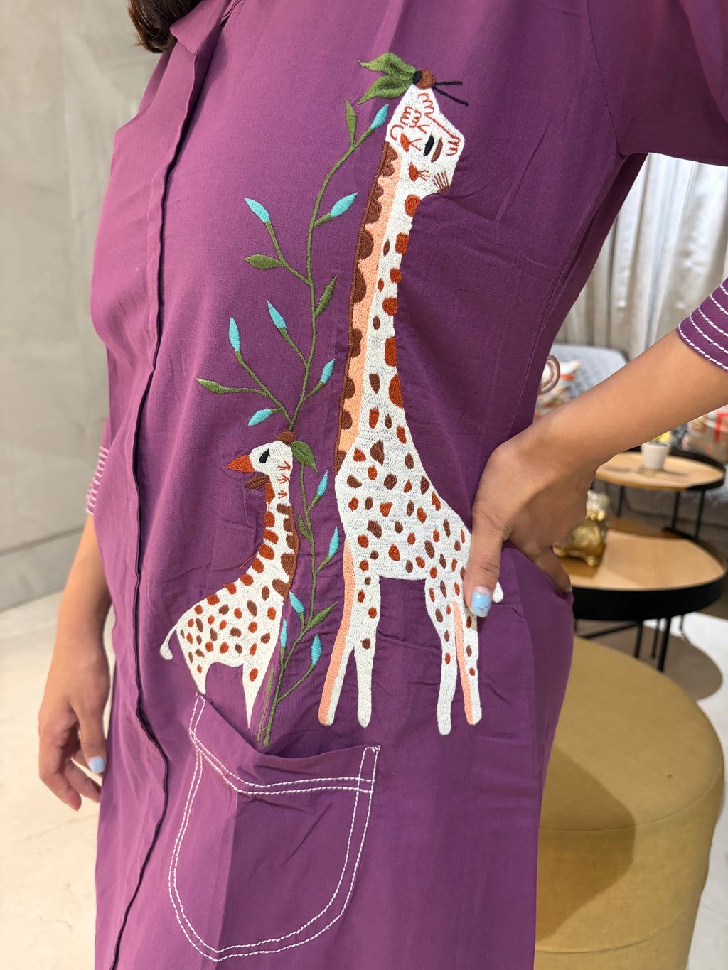 Giraffe cotton dress