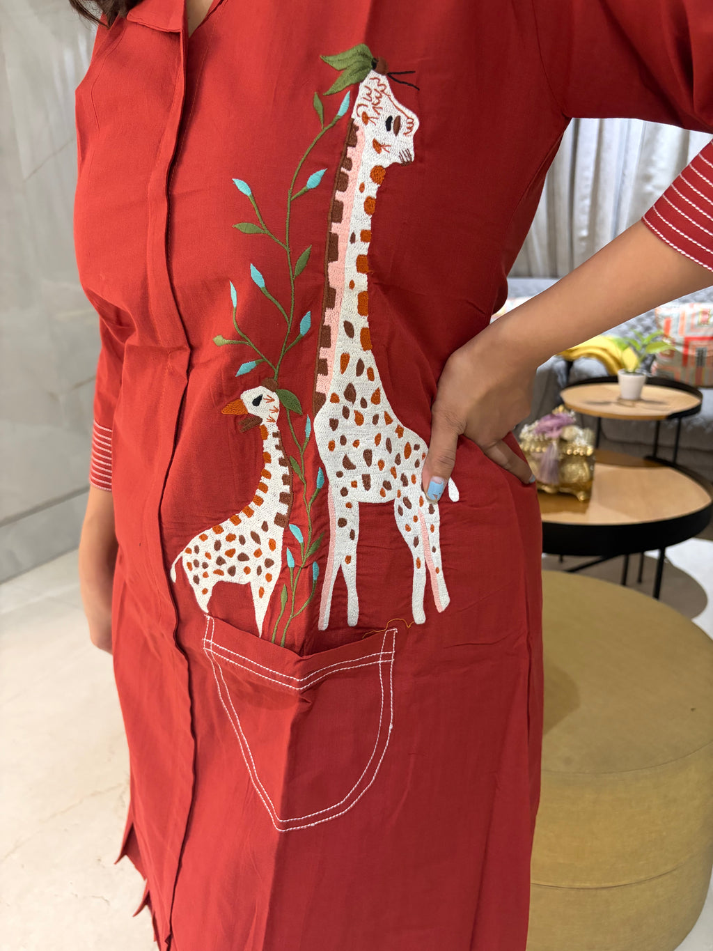 Giraffe cotton dress