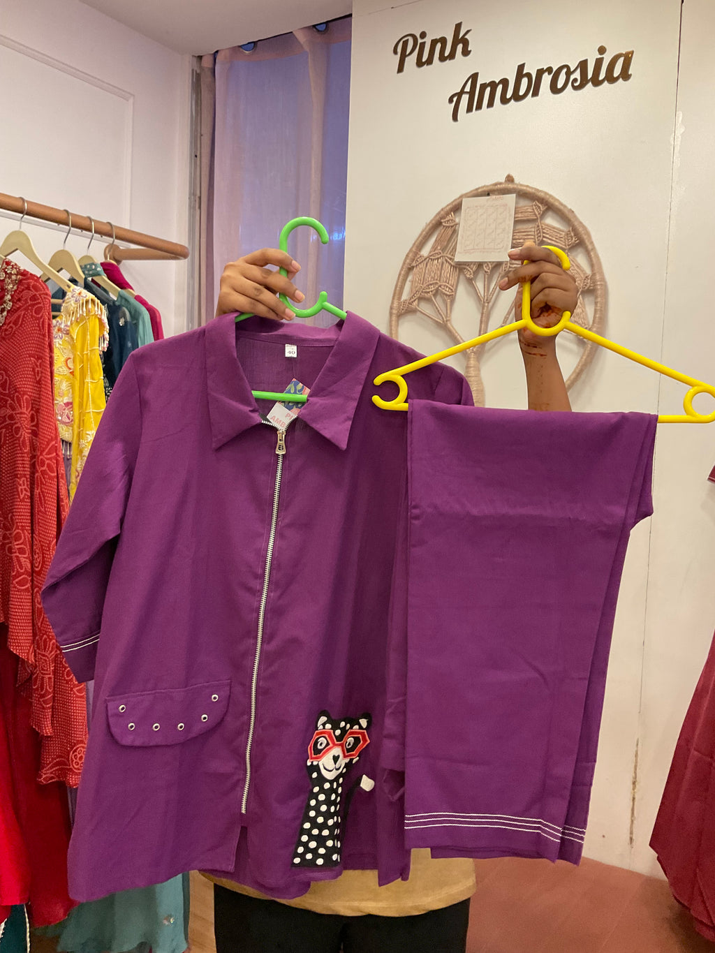 Spotted chic cotton co-ord set