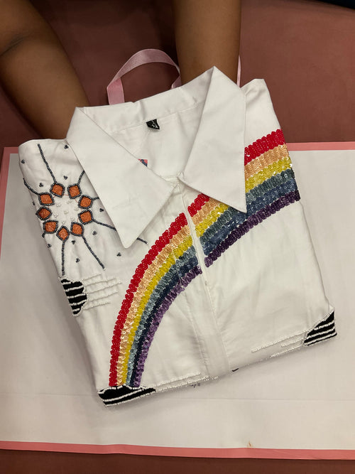 Chasing rainbow a-line dress