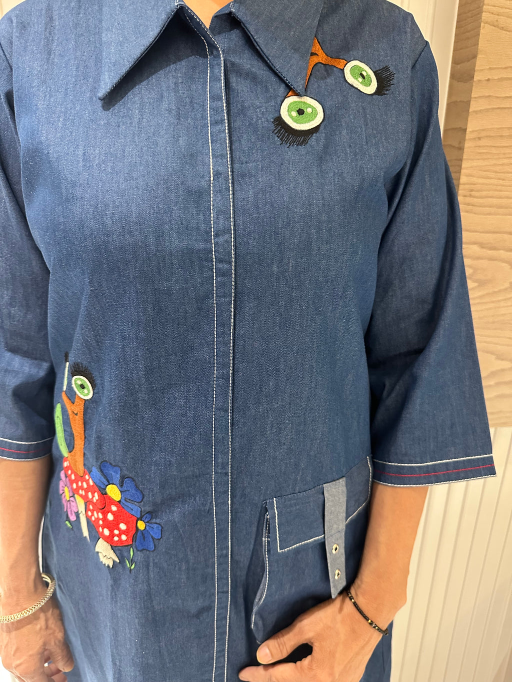 Mushroom Denim Dress