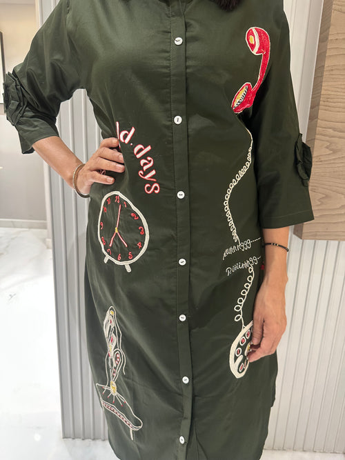 Clock Denim Dress