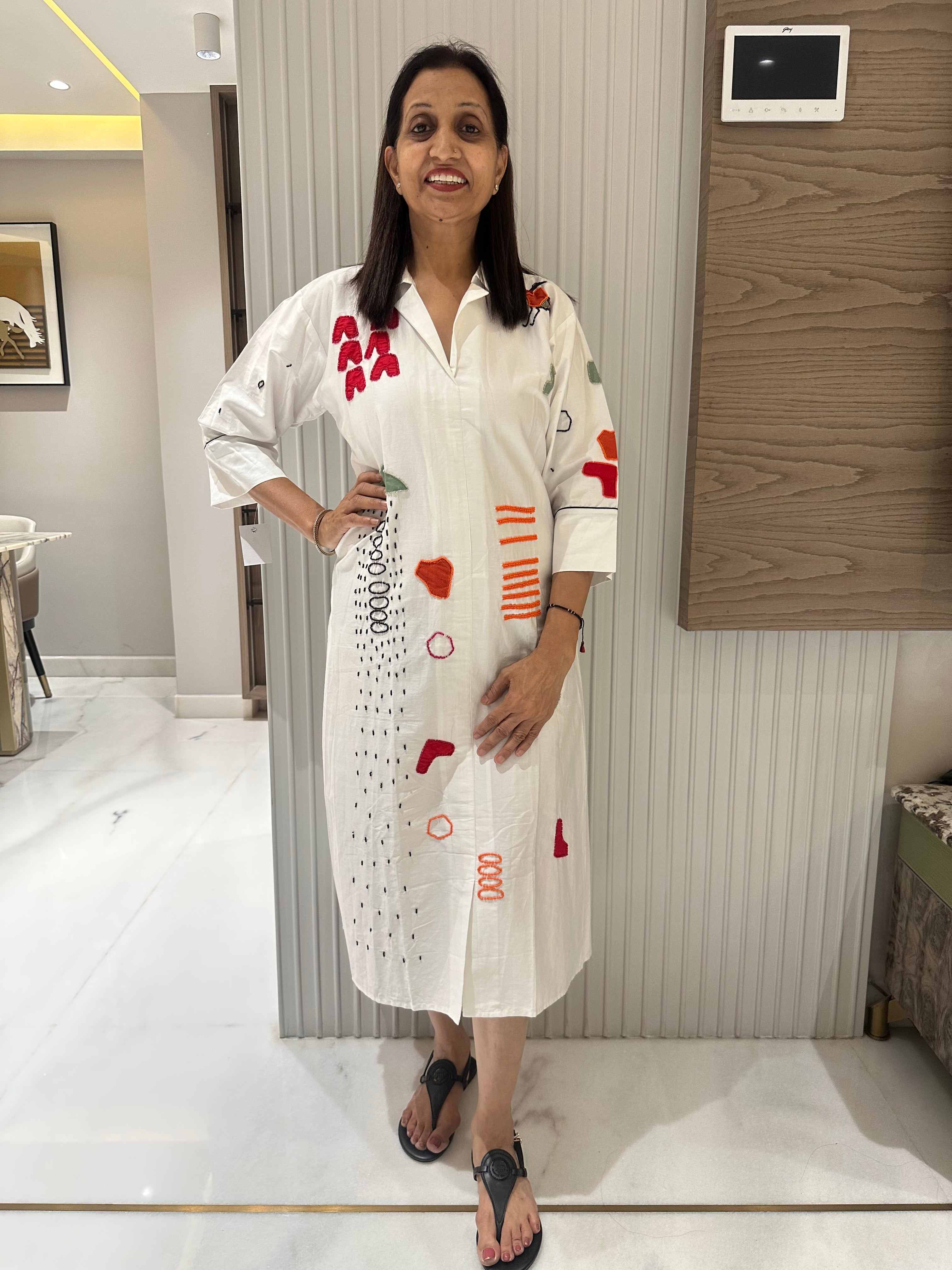 Abstract White Dress