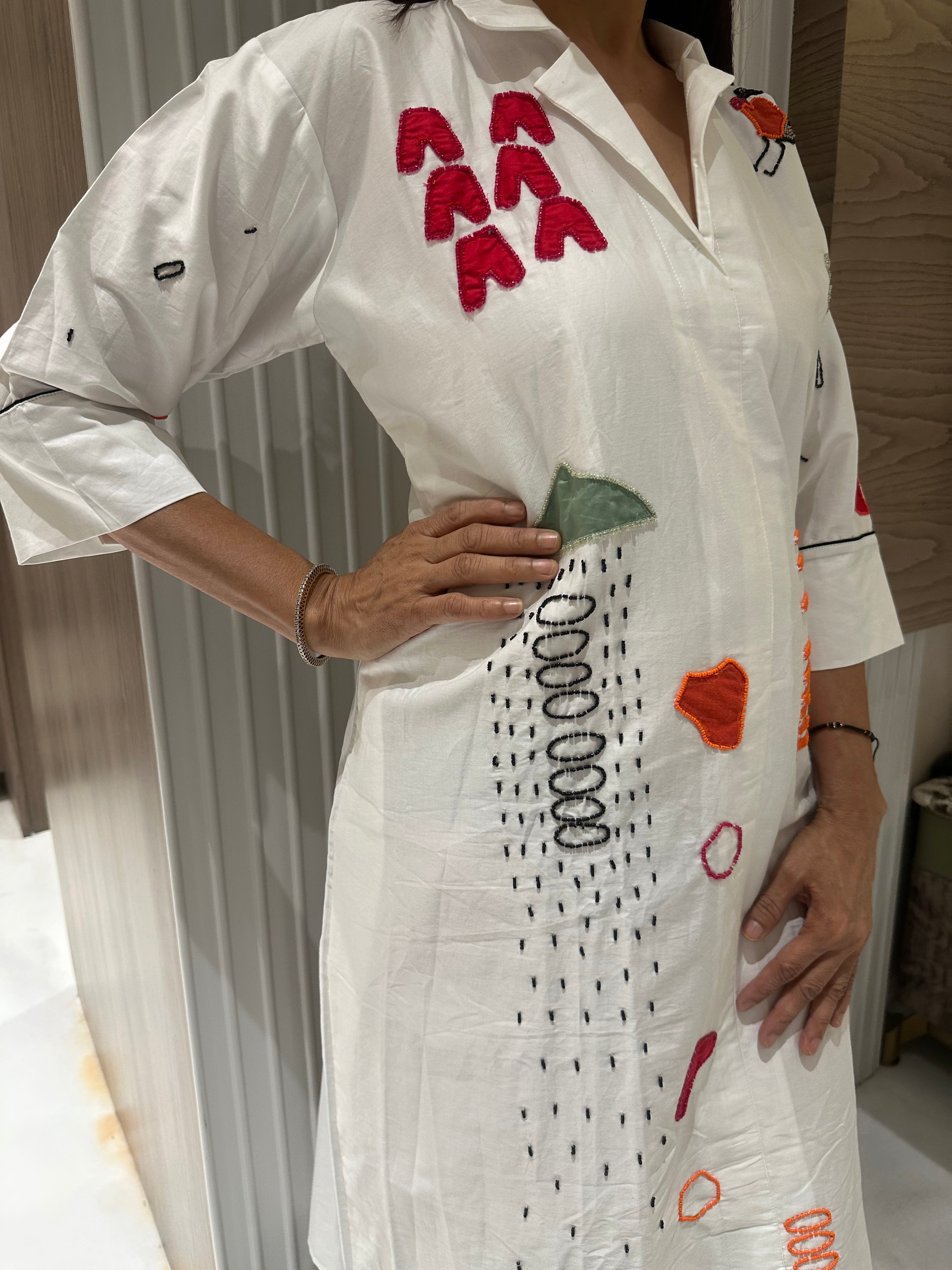 Abstract White Dress