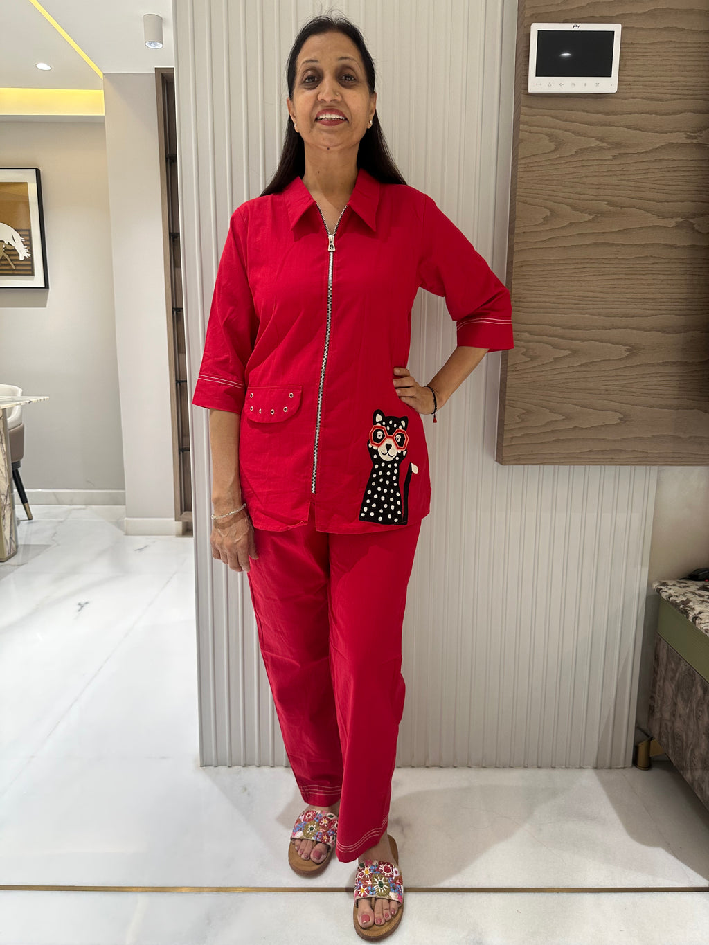 Spotted chic cotton co-ord set