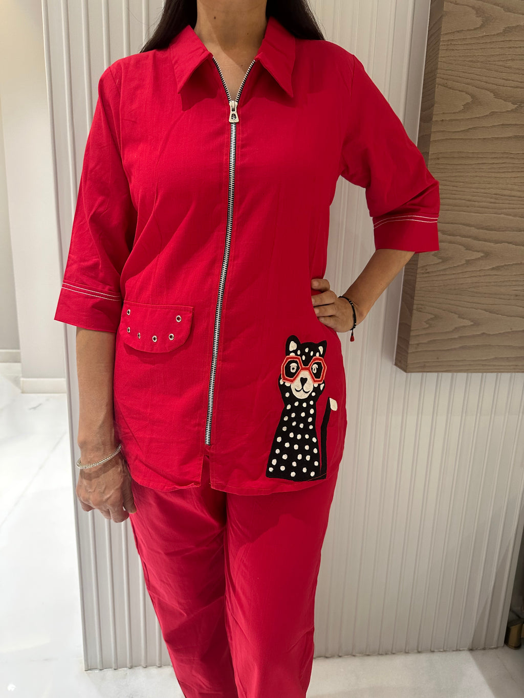 Spotted chic cotton co-ord set